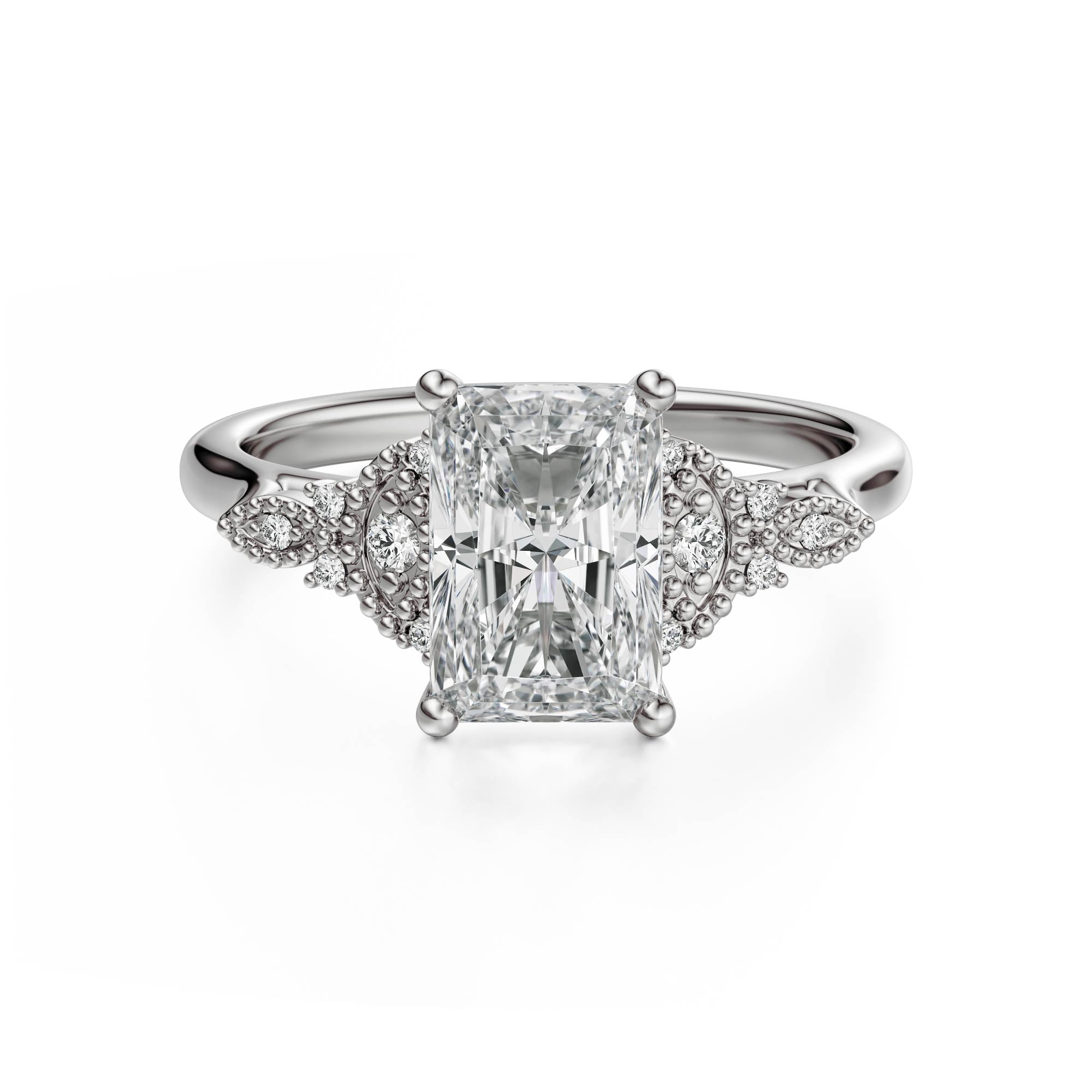 The Art Deco Maeve Ring | Radiant - Lavender Creek Gems 