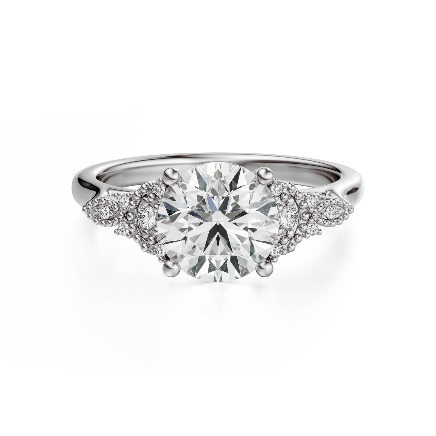 The Art Deco Maeve Ring | Round - Lavender Creek Gems 
