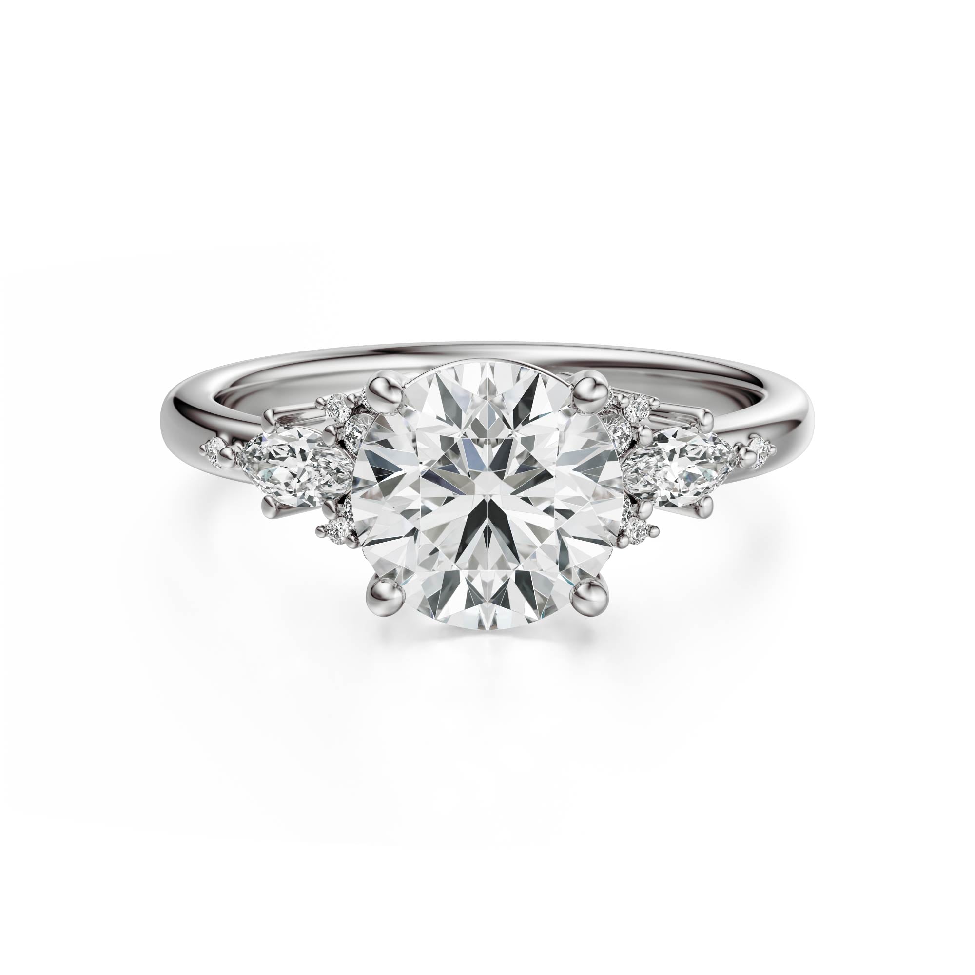 The Ascendant Ring | Round | Setting Only - Lavender Creek Gems 