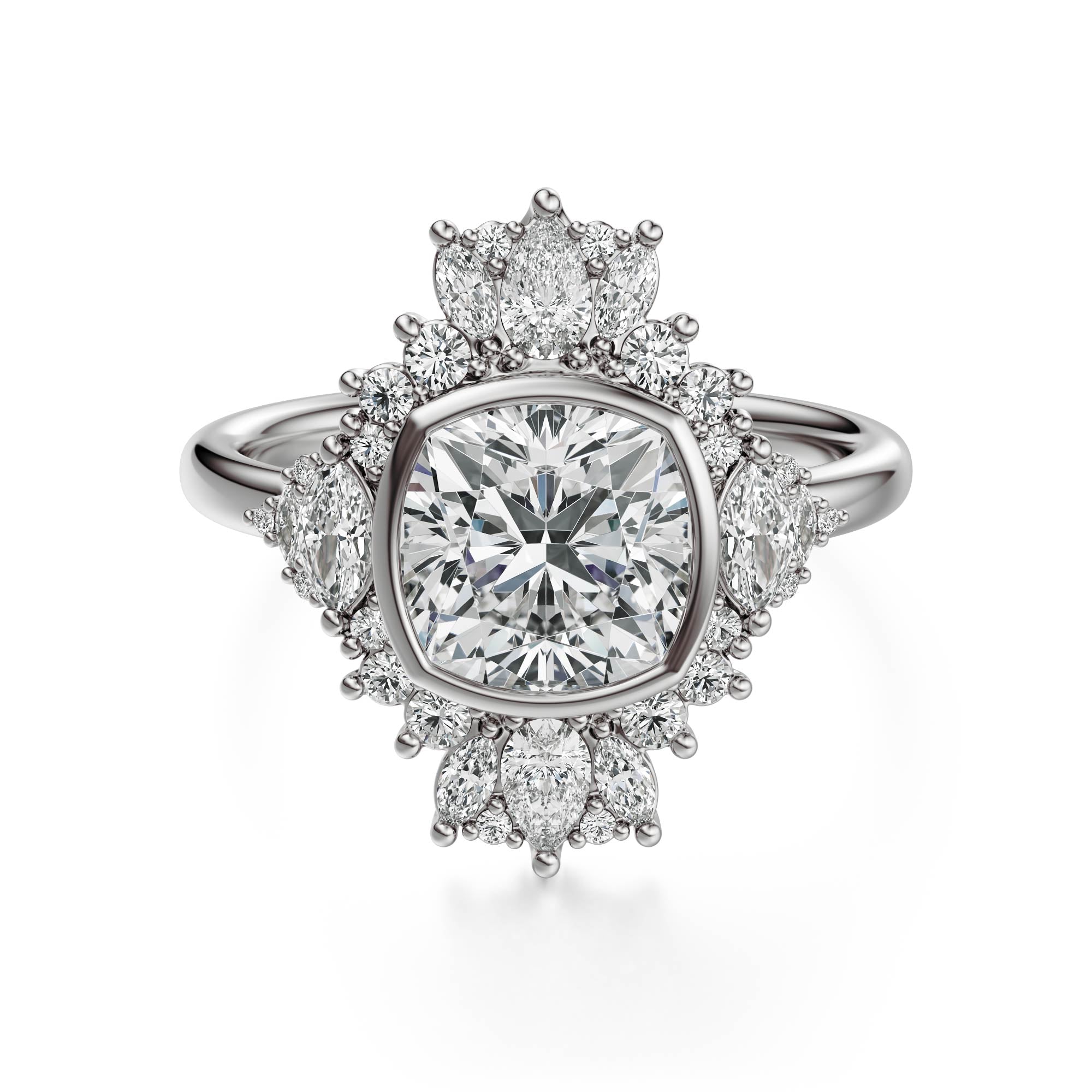 The Ethereal Ring | Cushion | Setting Only