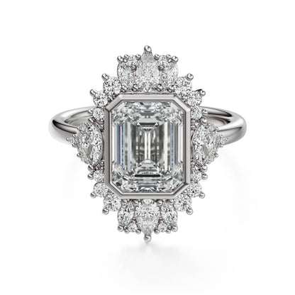 The Ethereal Ring | Emerald Cut | Setting Only
