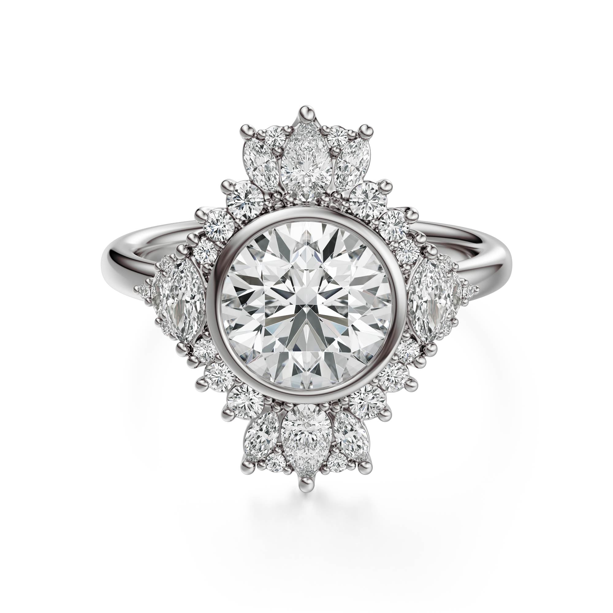 The Ethereal Ring | Round | Setting Only