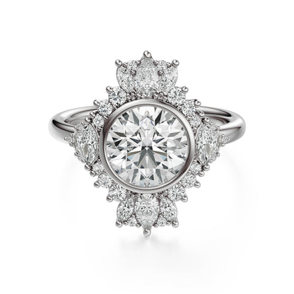 The Ethereal Ring | Round | Setting Only