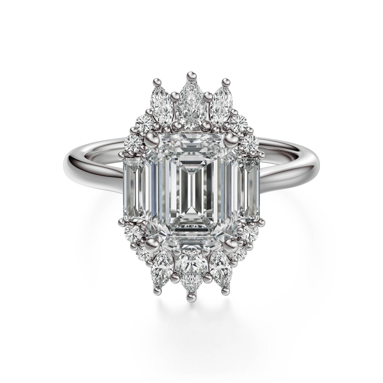 The Georgia Ring | Emerald Cut | Setting Only