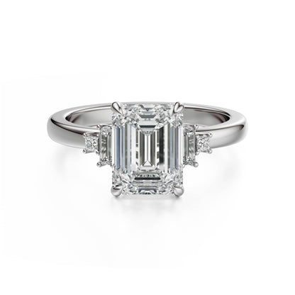The Elevated Mira Ring | Emerald Cut | Setting Only