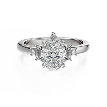 The Elevated Mira Ring | Pear | Setting Only