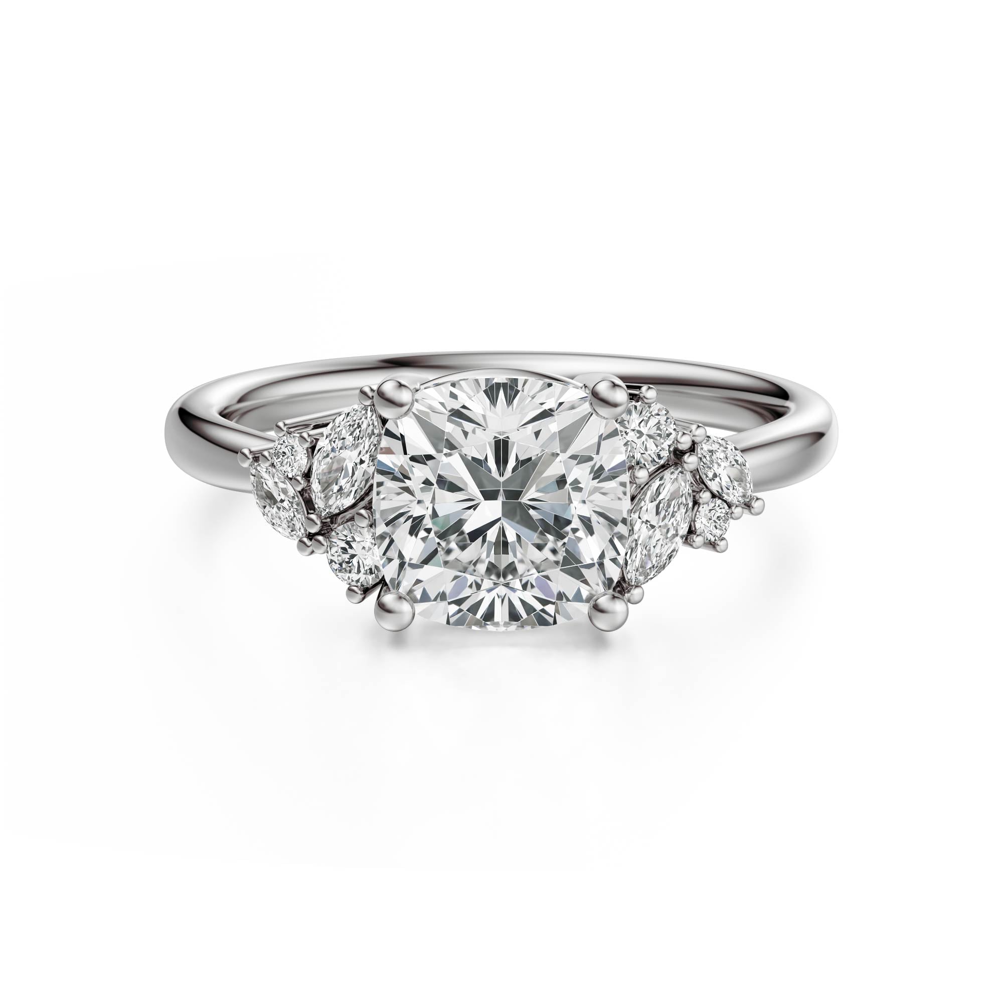 The Laurel Ring | Cushion | Setting Only