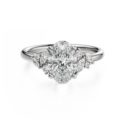 The Laurel Ring | Oval | Setting Only