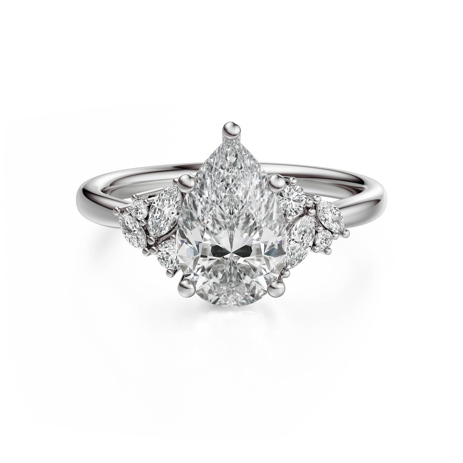 The Laurel Ring | Pear | Setting Only