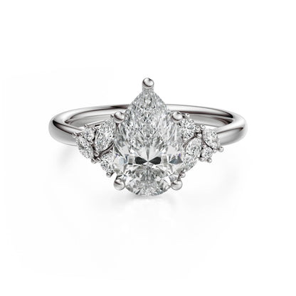 The Laurel Ring | Pear | Setting Only