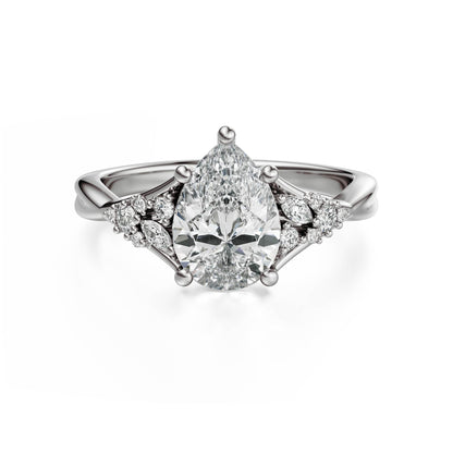 The Lyria Ring | Pear | Setting Only