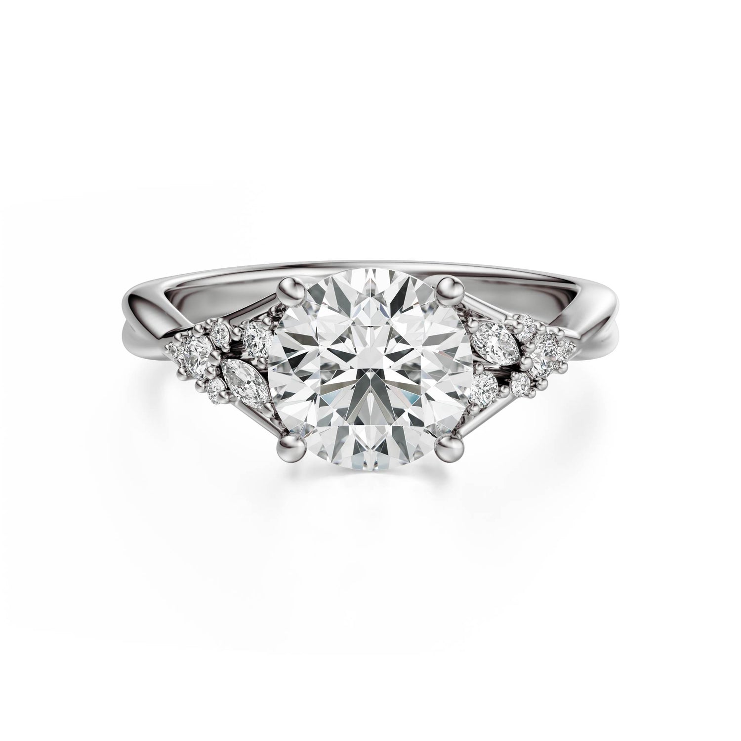 The Lyria Ring | Round | Setting Only