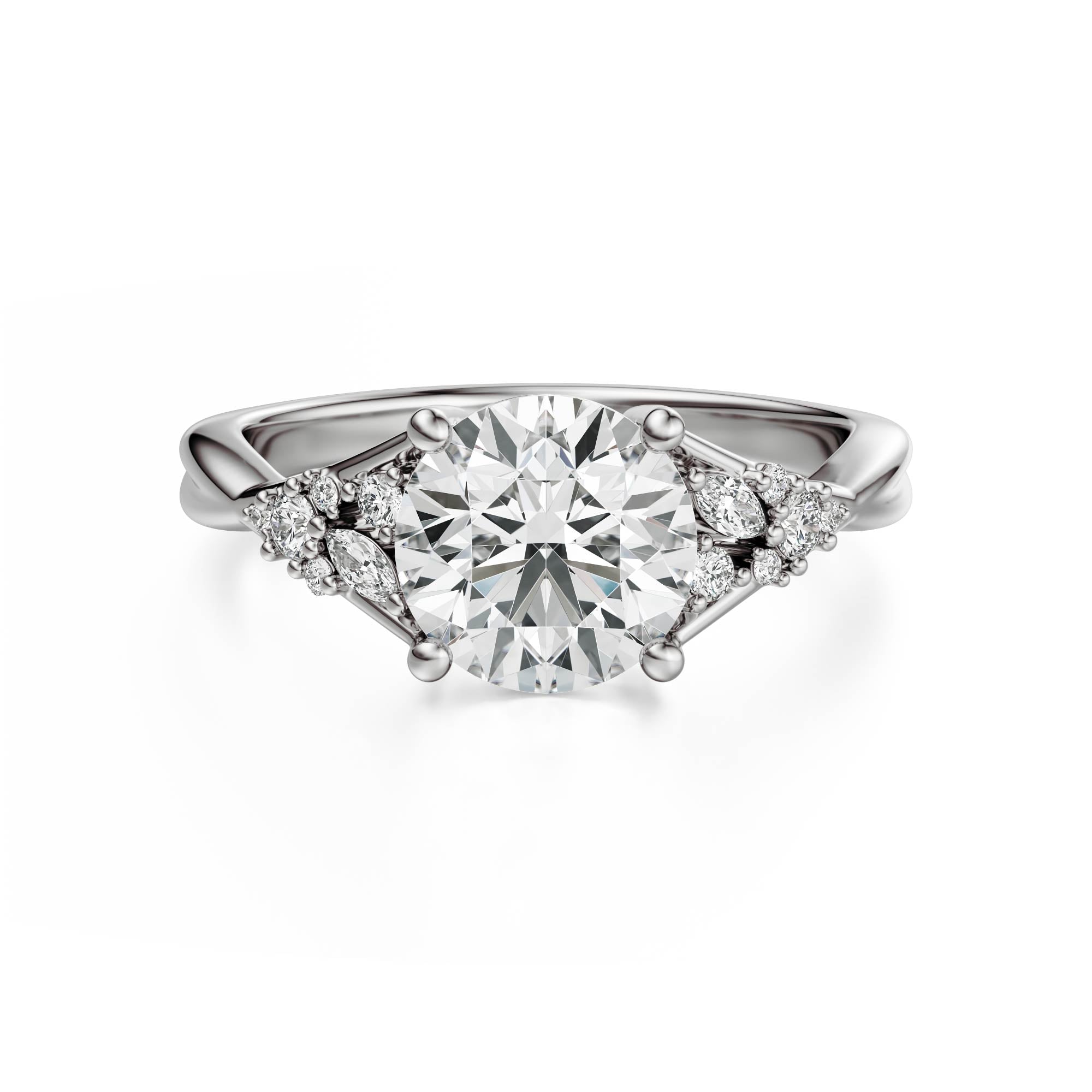 The Lyria Ring | Round | Setting Only