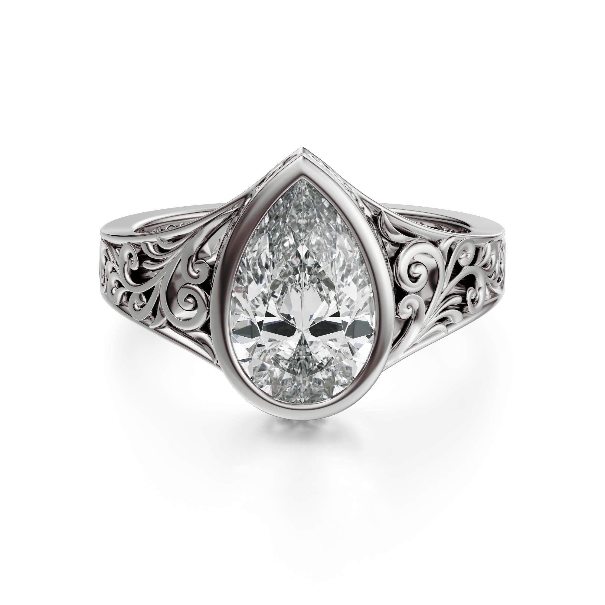 The Endearment Ring | Pear | Setting Only - Lavender Creek Gems 