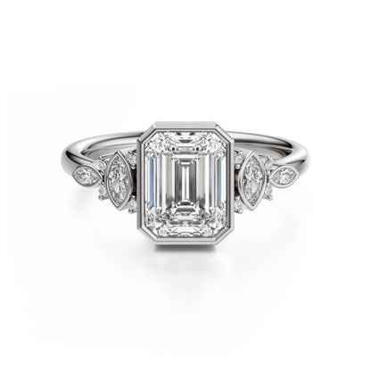The All Bezel Maeve Ring | Emerald Cut | Setting Only