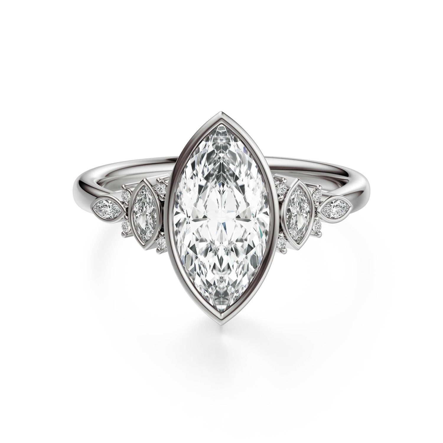 The All Bezel Maeve Ring | Marquise | Setting Only