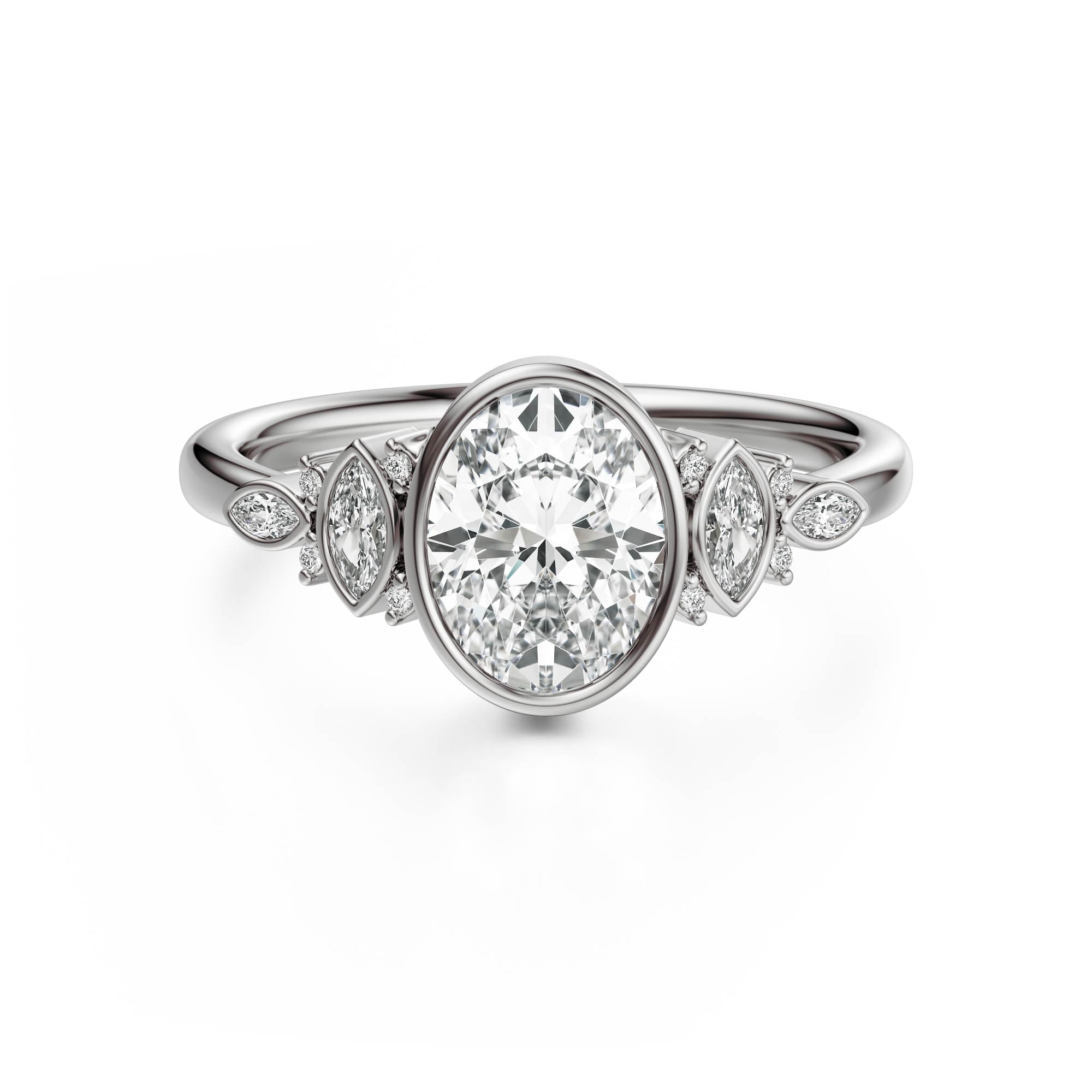 The All Bezel Maeve Ring | Oval