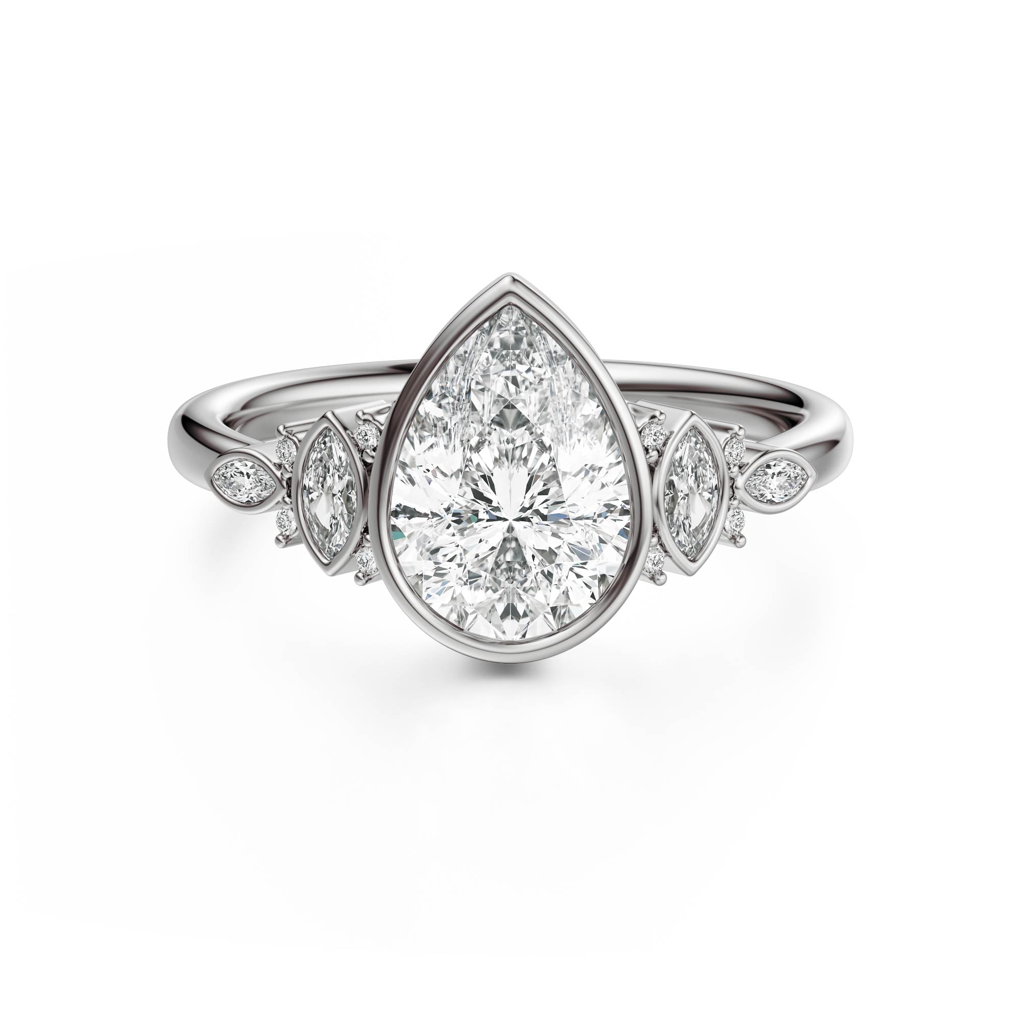The All Bezel Maeve Ring | Pear | Setting Only