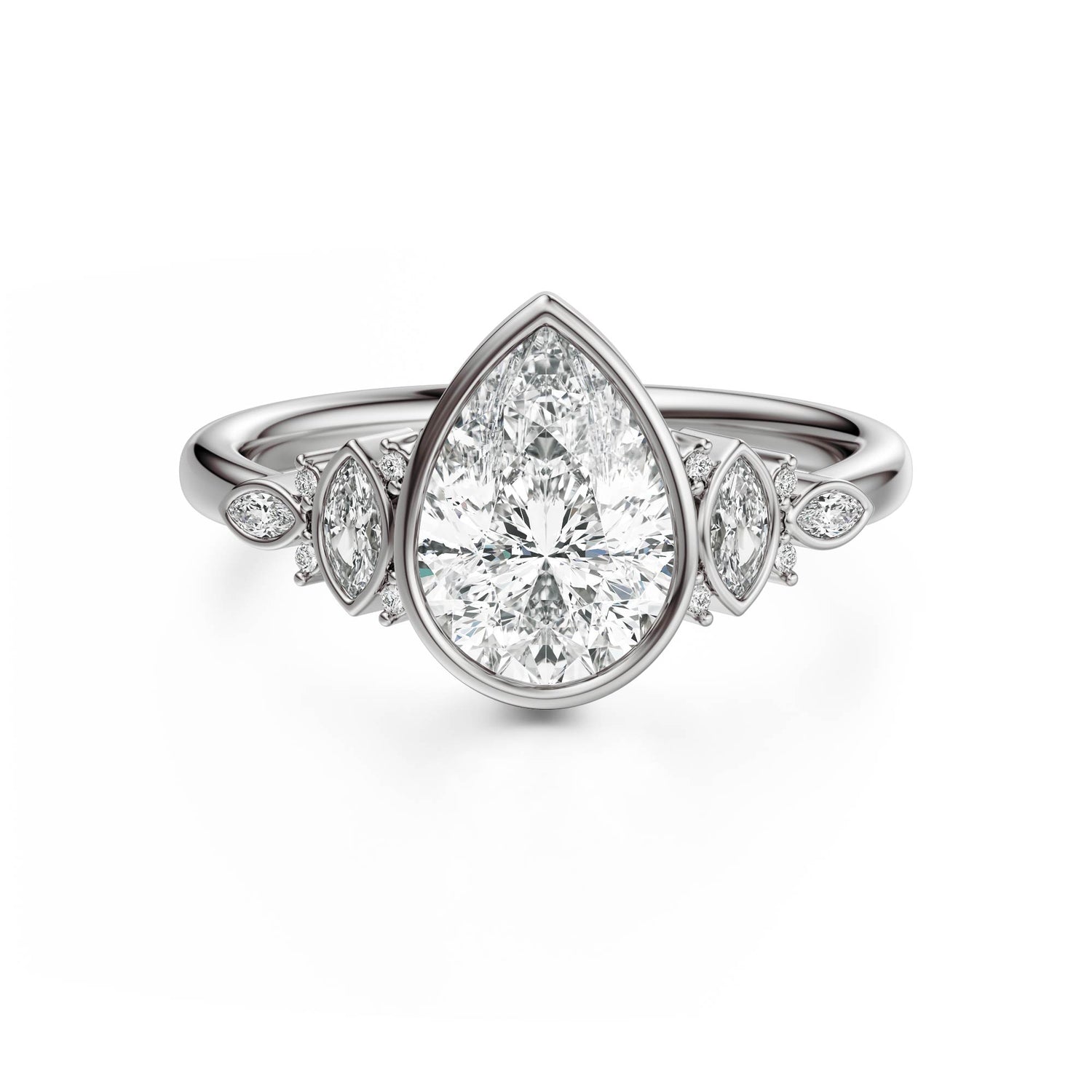 The All Bezel Maeve Ring | Pear