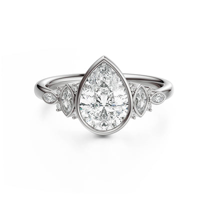 The All Bezel Maeve Ring | Pear