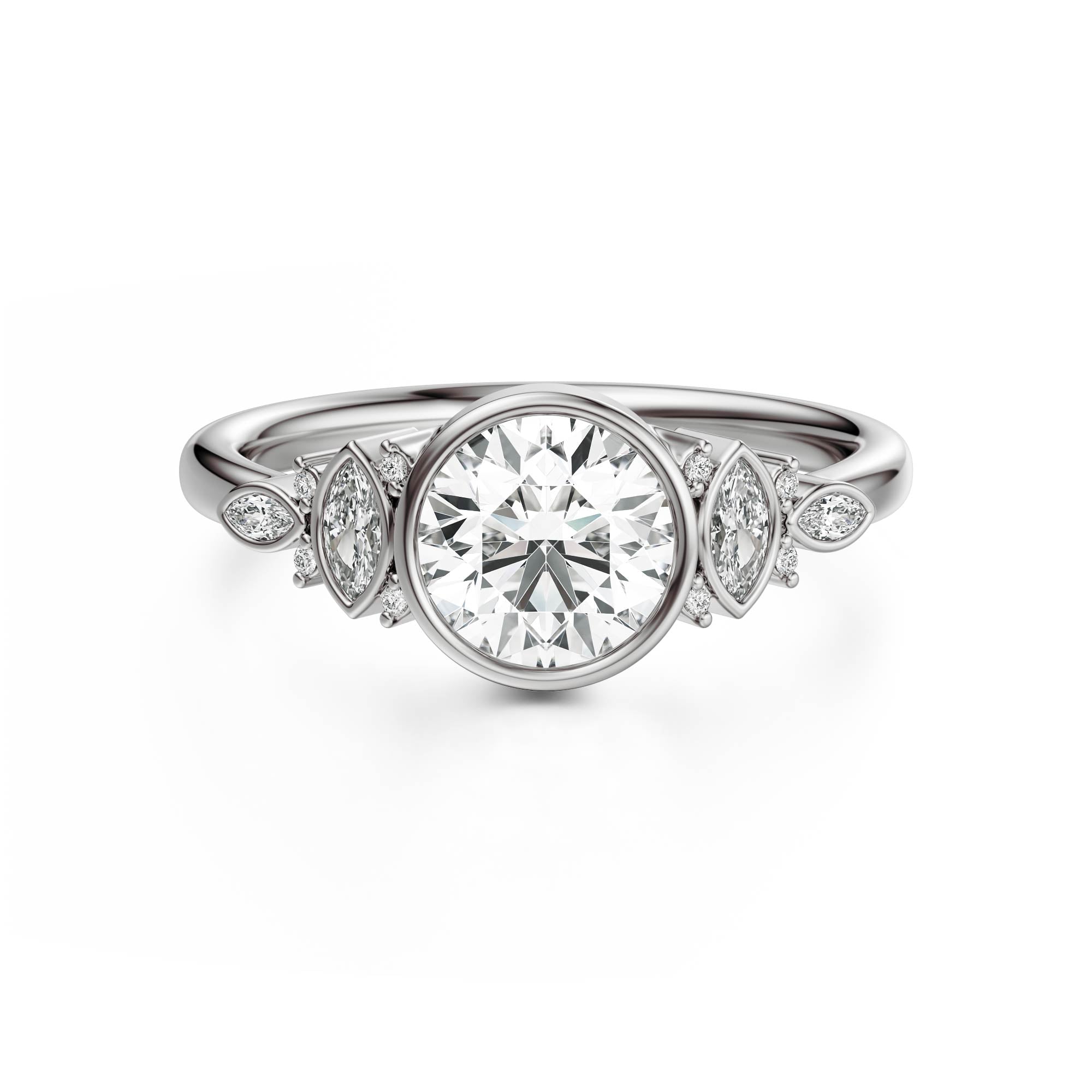 The All Bezel Maeve Ring | Round | Setting Only