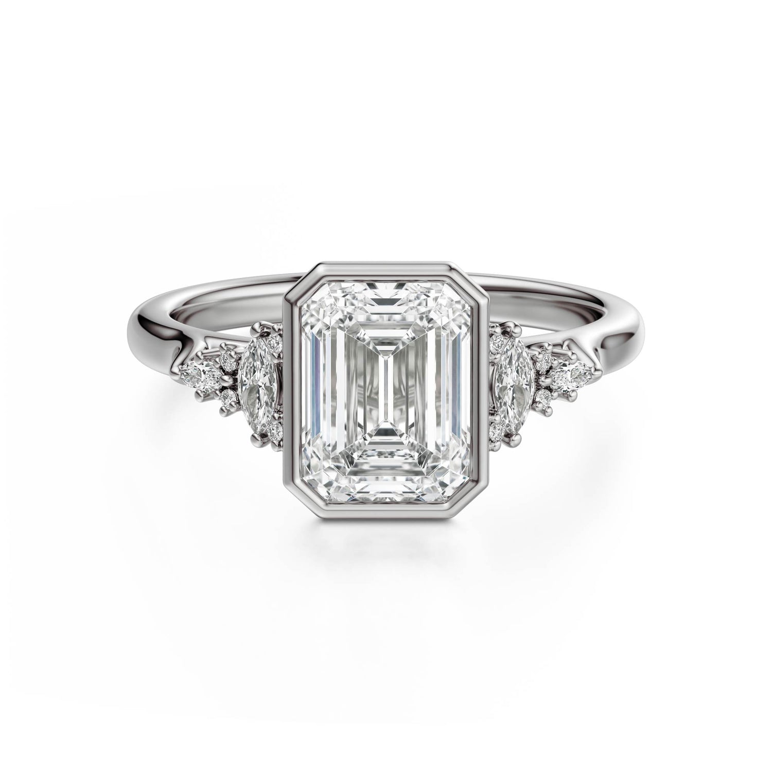 The Bezel Maeve Ring | Emerald Cut | Setting Only
