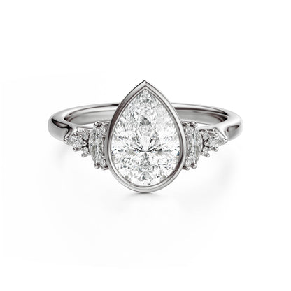 The Bezel Maeve Ring | Pear | Setting Only