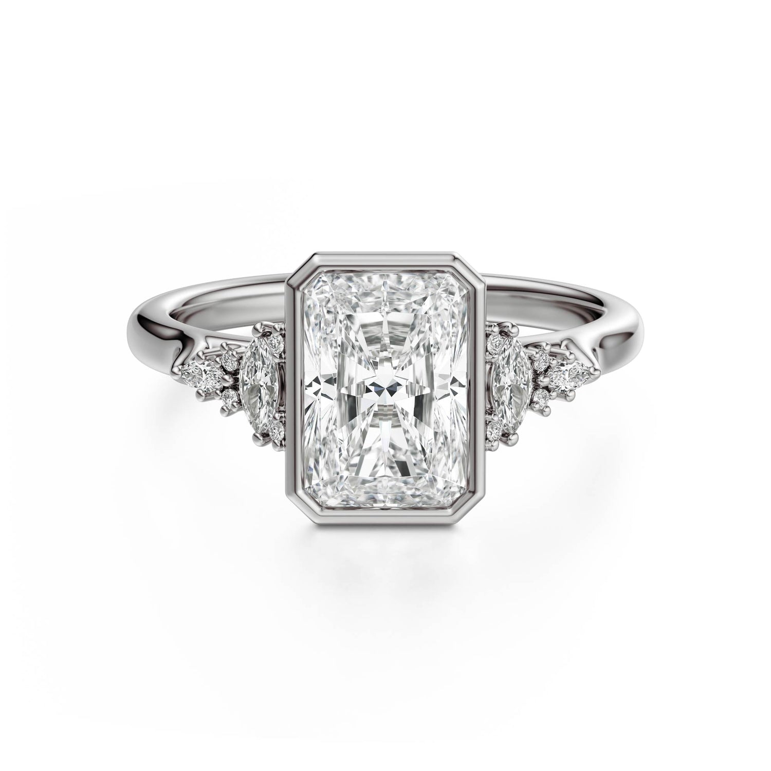 The Bezel Maeve Ring | Radiant | Setting Only