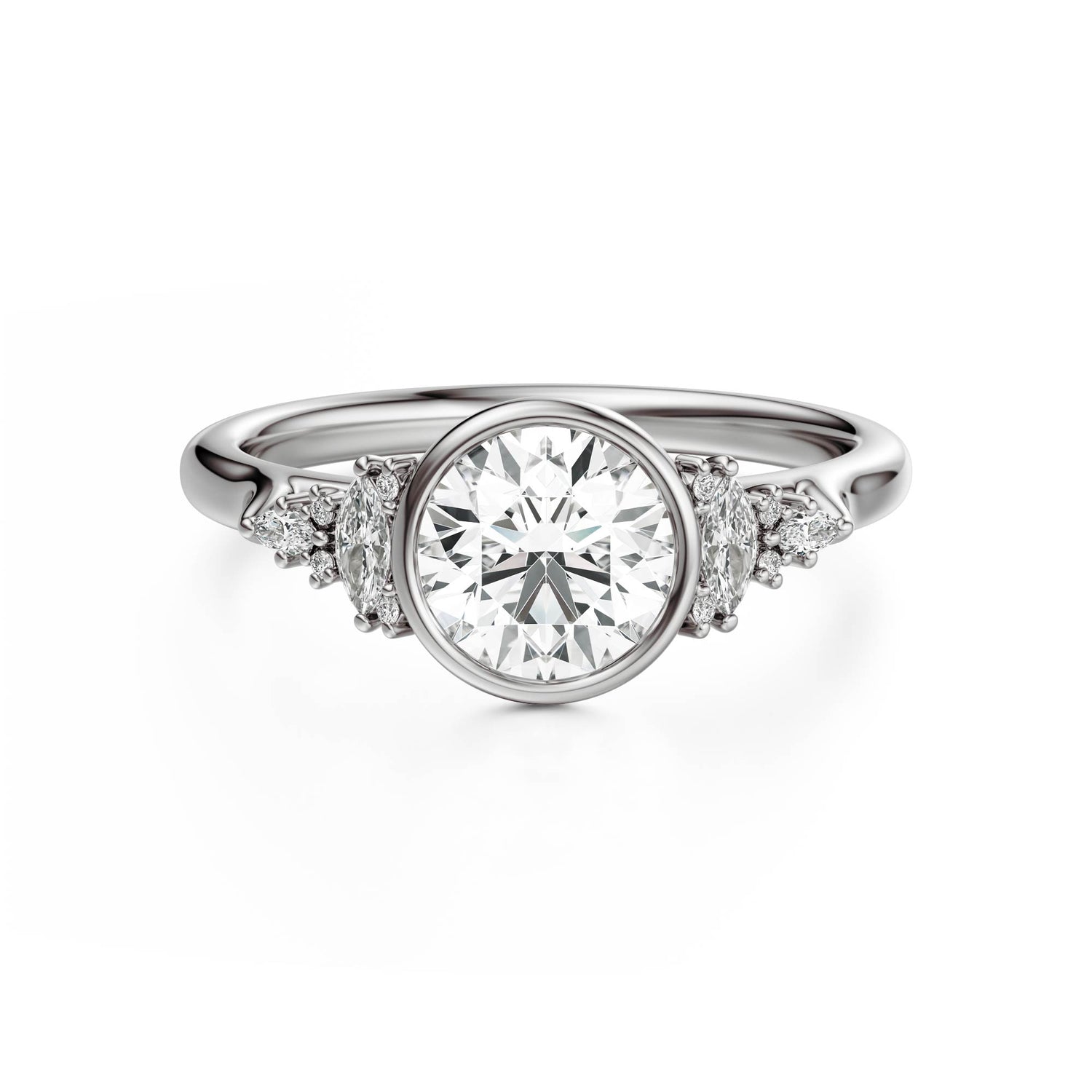 The Bezel Maeve Ring | Round | Setting Only