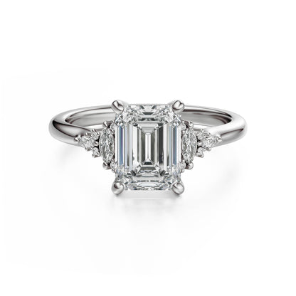 The Low Maeve Ring | Emerald Cut | Setting Only