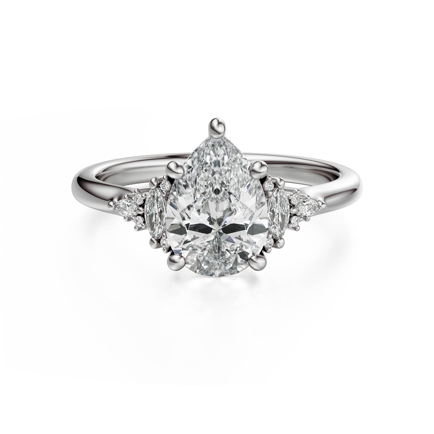 The Low Maeve Ring | Pear | Setting Only