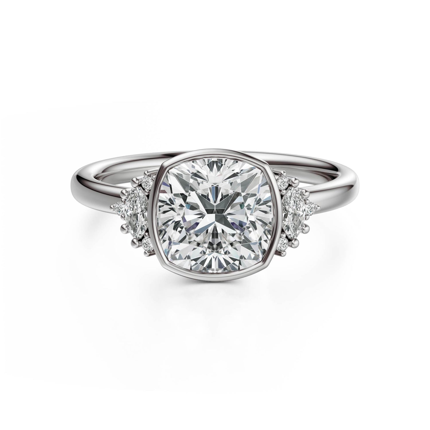 The Bezel Maren Ring | Cushion