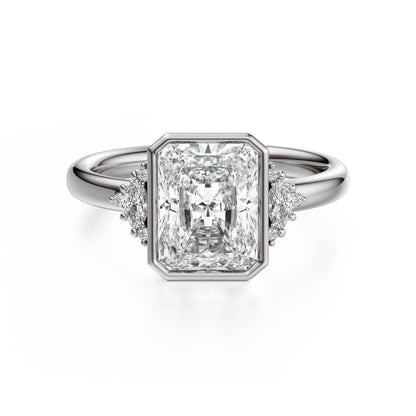 The Bezel Maren Ring | Radiant | Setting Only - Lavender Creek Gems 