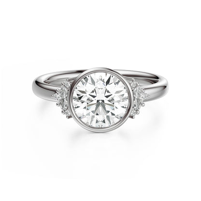 The Bezel Maren Ring | Round | Setting Only - Lavender Creek Gems 