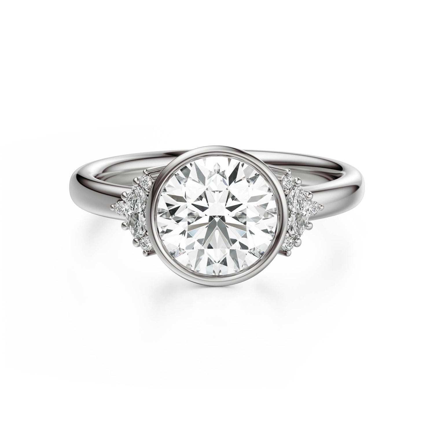 The Bezel Maren Ring | Round - Lavender Creek Gems 