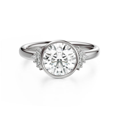 The Bezel Maren Ring | Round - Lavender Creek Gems 