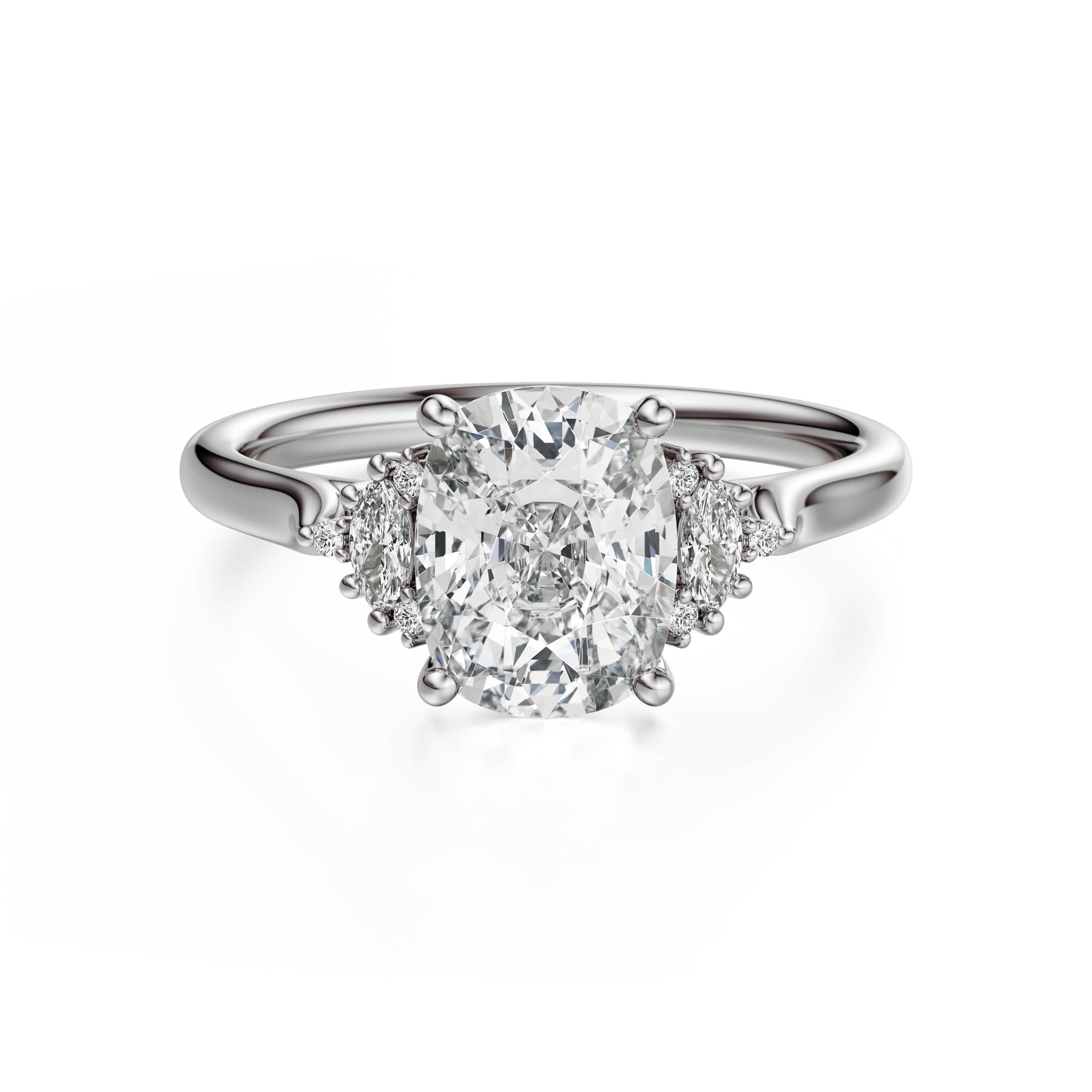 The Maren Ring | Elongated Cushion | Setting Only