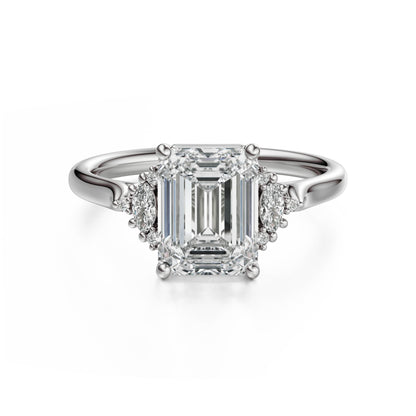 The Maren Ring | Emerald Cut | Setting Only