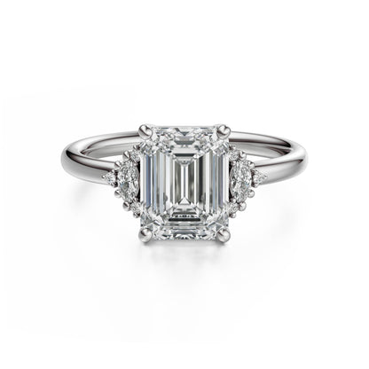 The Low Maren Ring | Emerald Cut | Setting Only