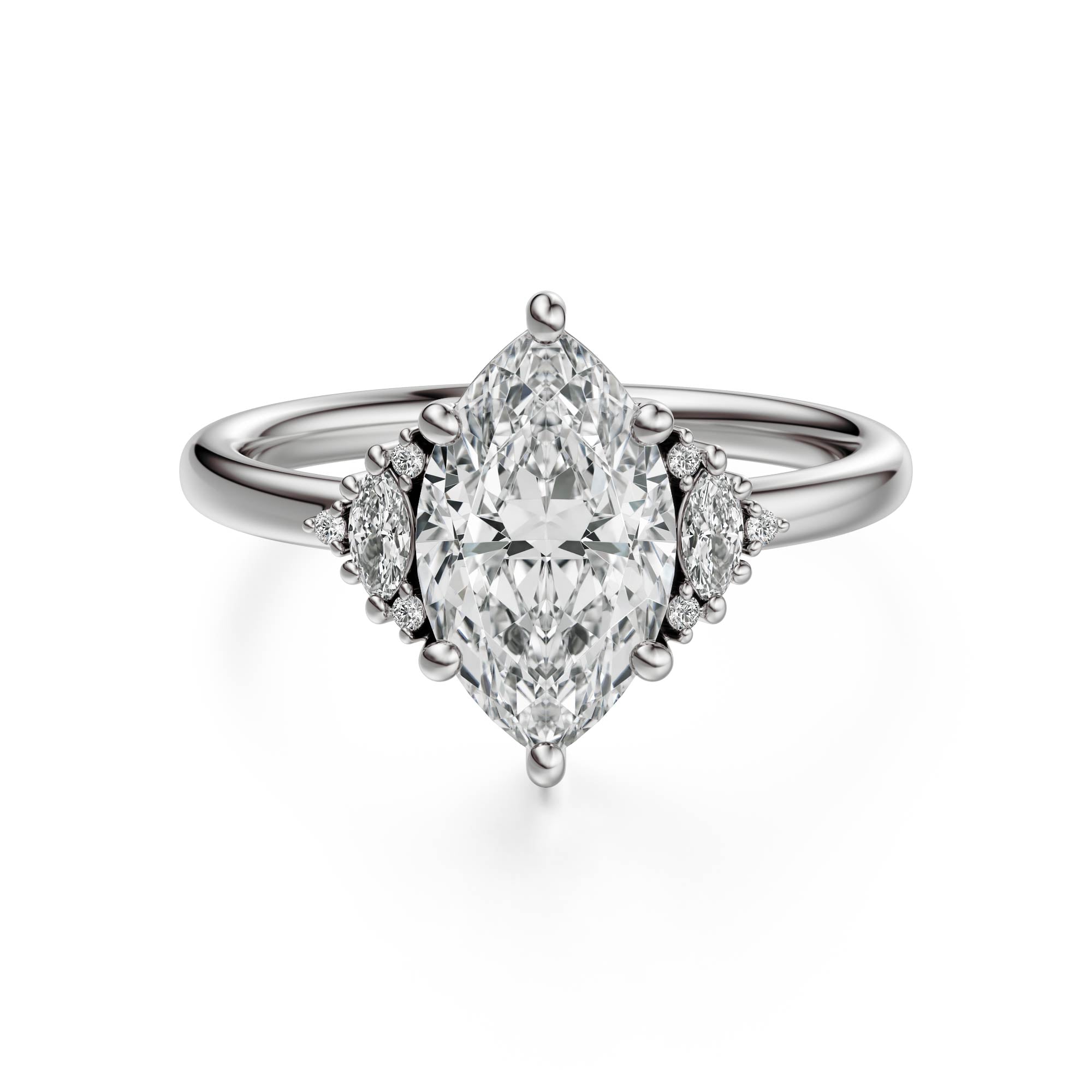 The Low Maren Ring | Marquise | Setting Only