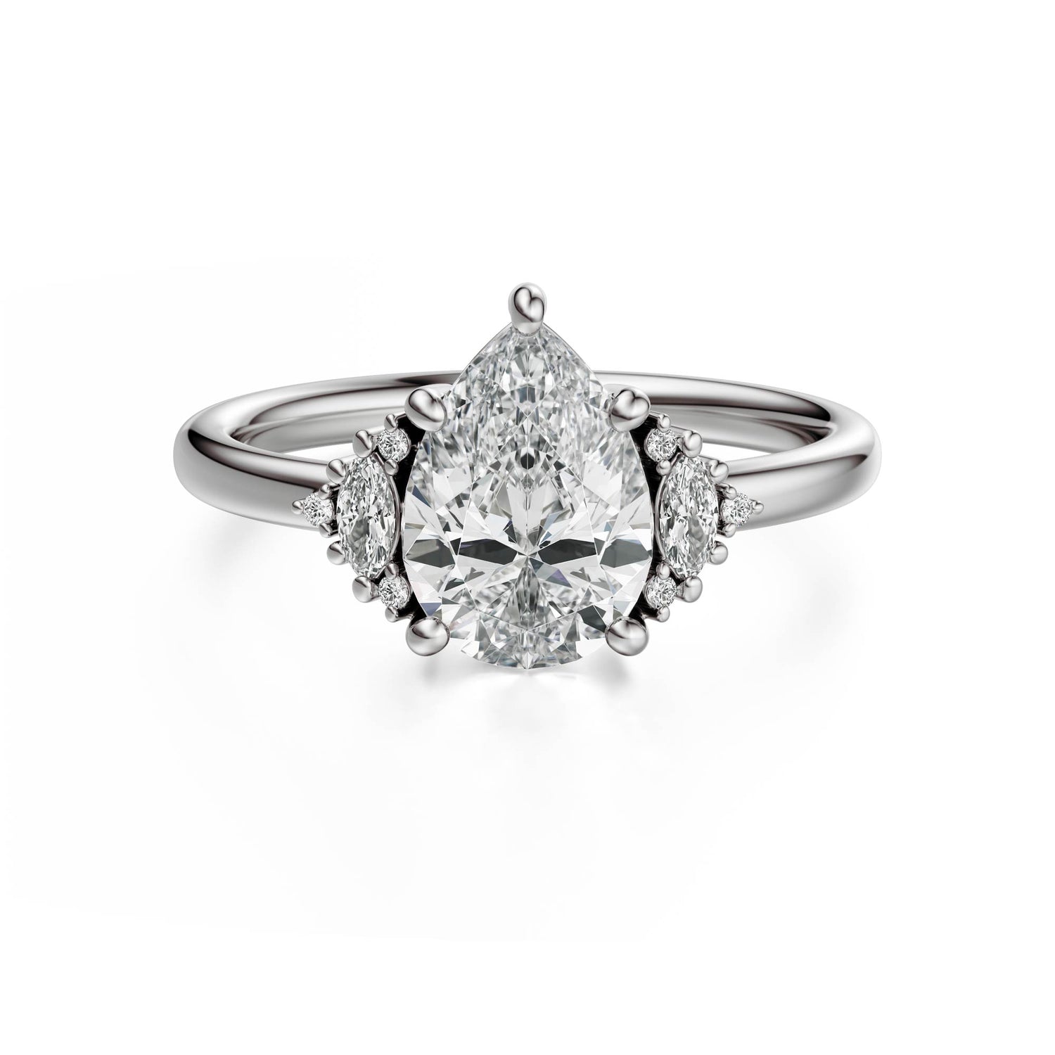 The Low Maren Ring | Pear | Setting Only