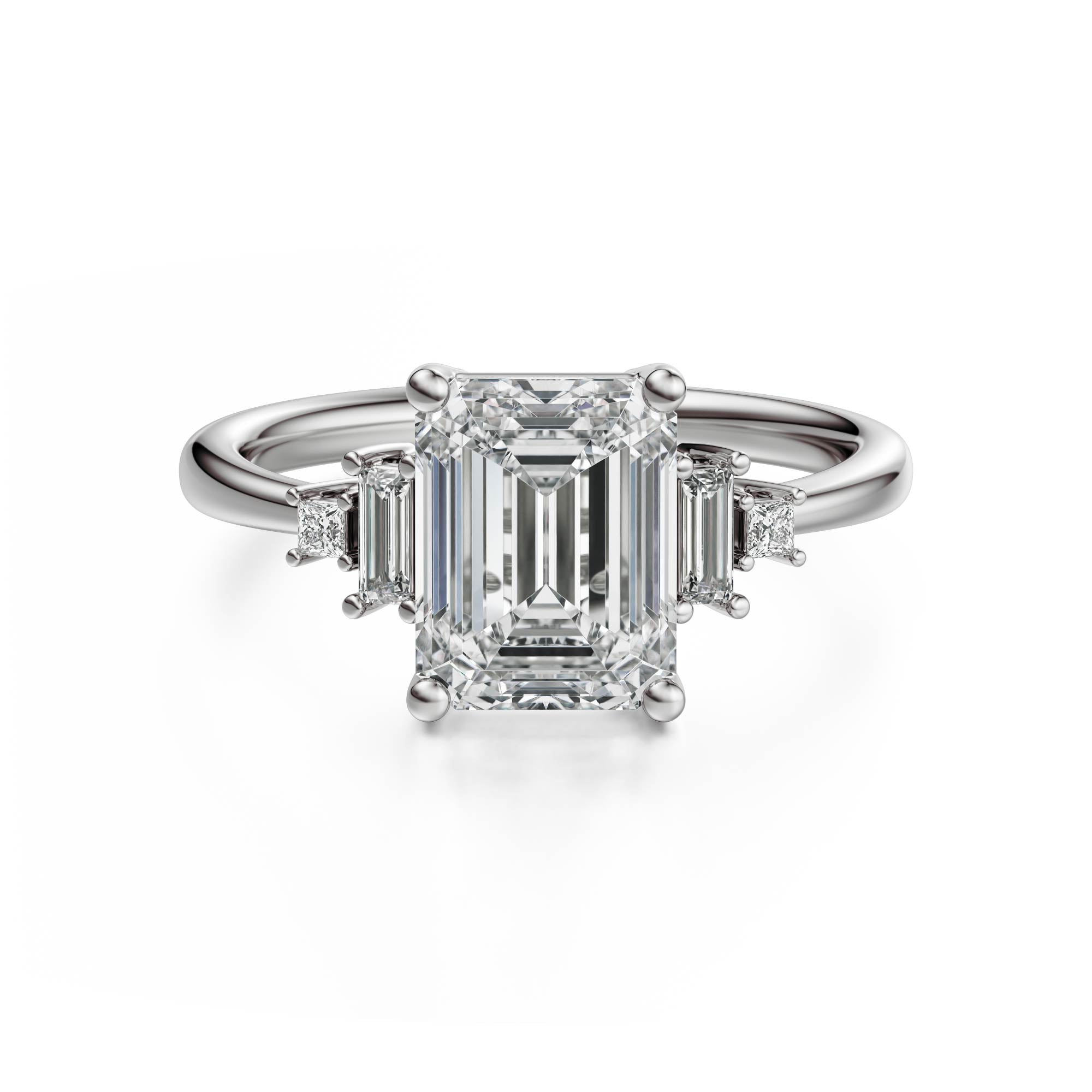 The Mira Ring | Emerald Cut | Setting Only