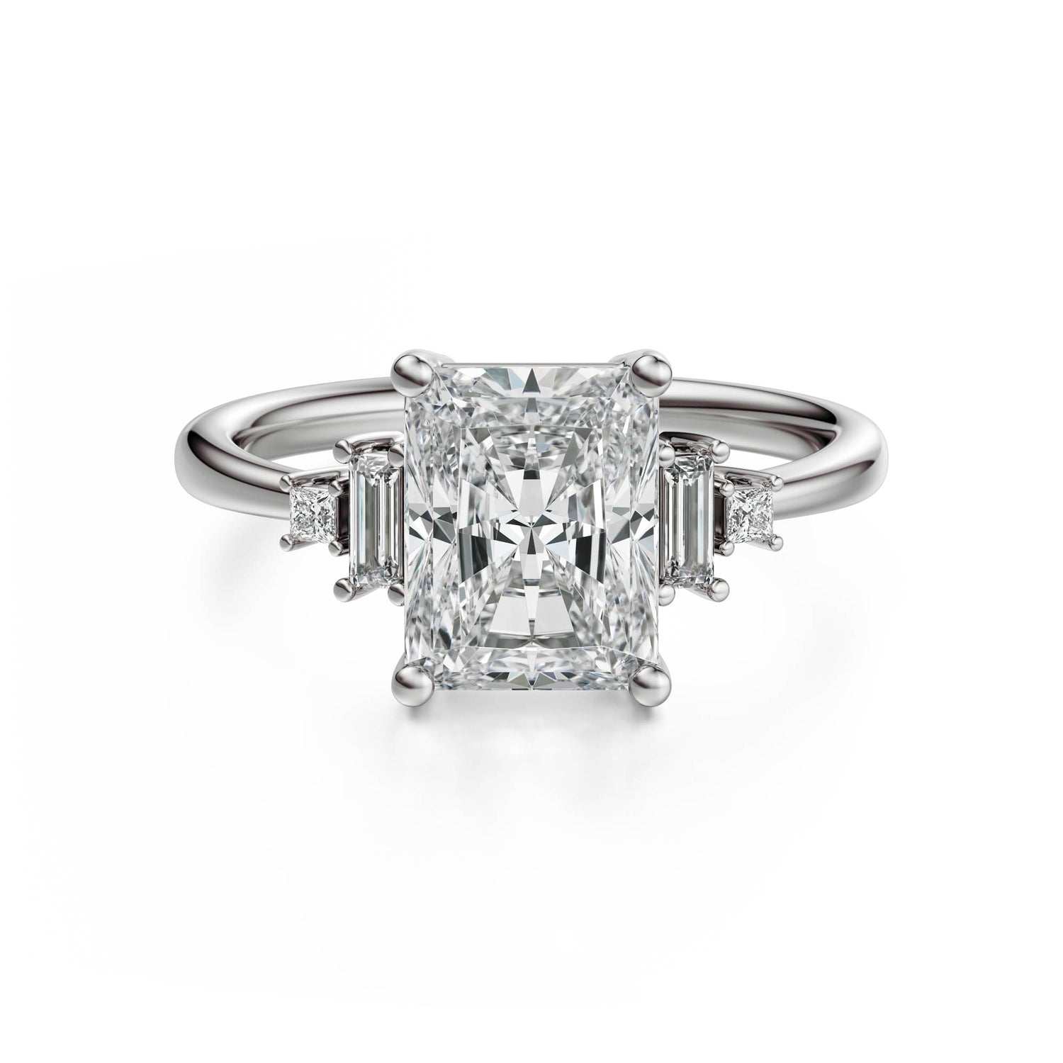 The Mira Ring | Radiant | Setting Only - Lavender Creek Gems 