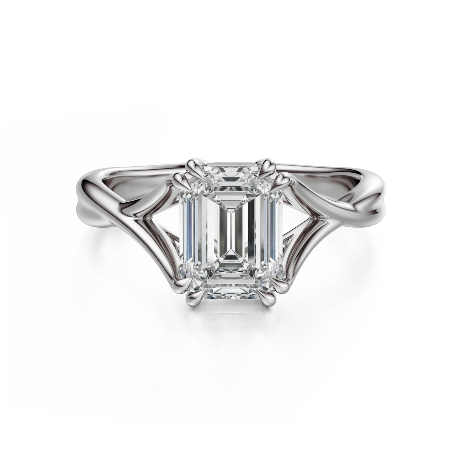 The Entwine Ring | Emerald Cut - Lavender Creek Gems 