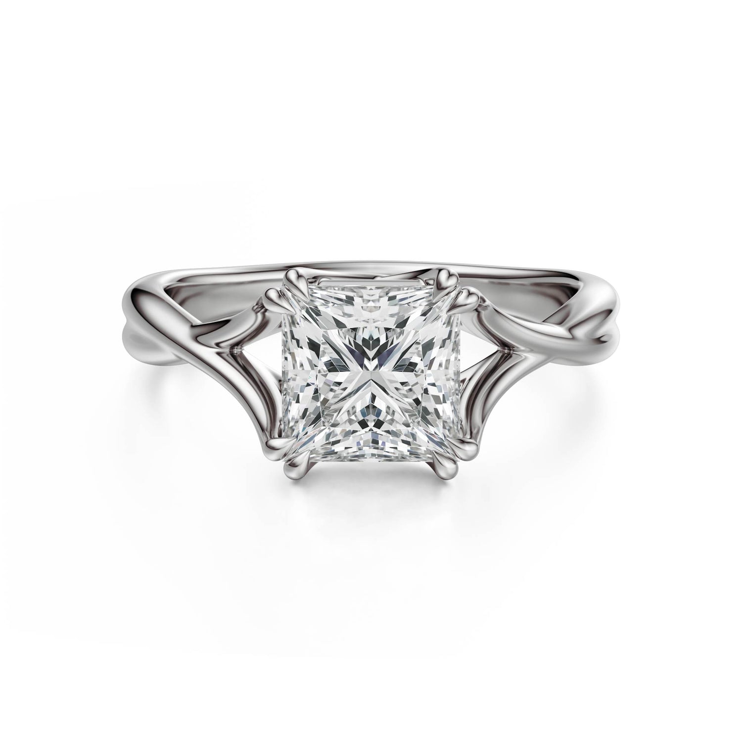 The Entwine Ring | Princess | Setting Only - Lavender Creek Gems 