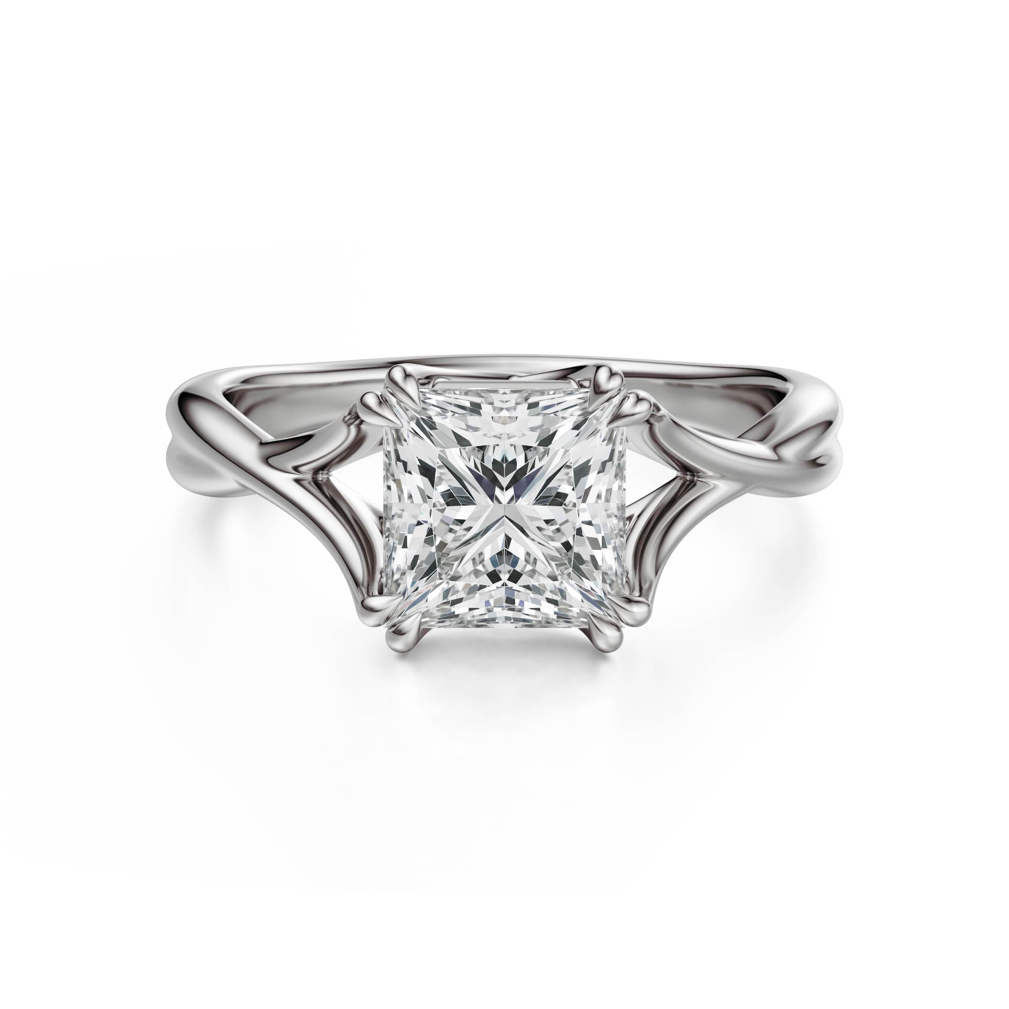 The Entwine Ring | Princess | Setting Only - Lavender Creek Gems 