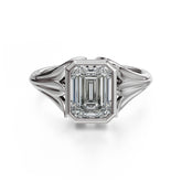 The Nightbloom Ring | Emerald Cut - Lavender Creek Gems 