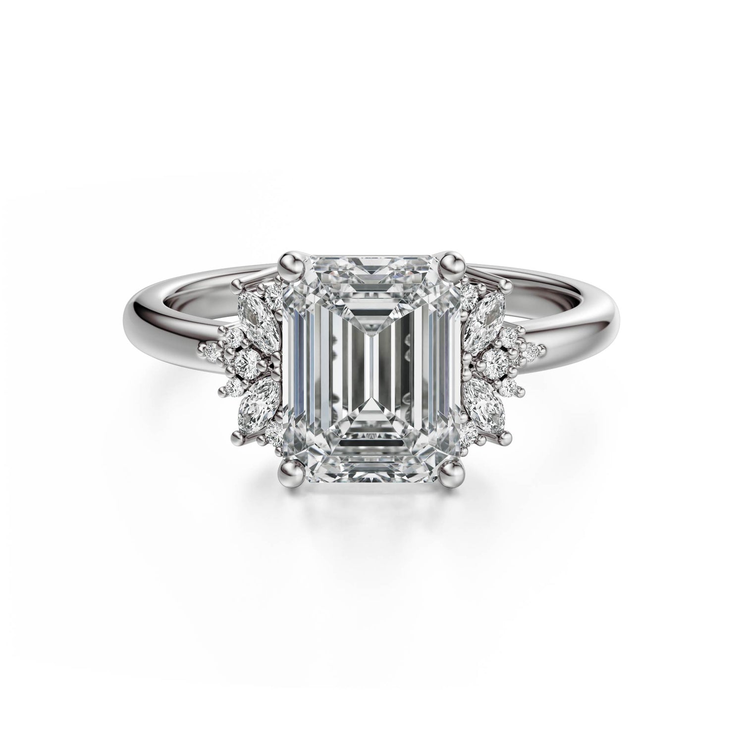 The Reverie Ring | Emerald Cut | Setting Only