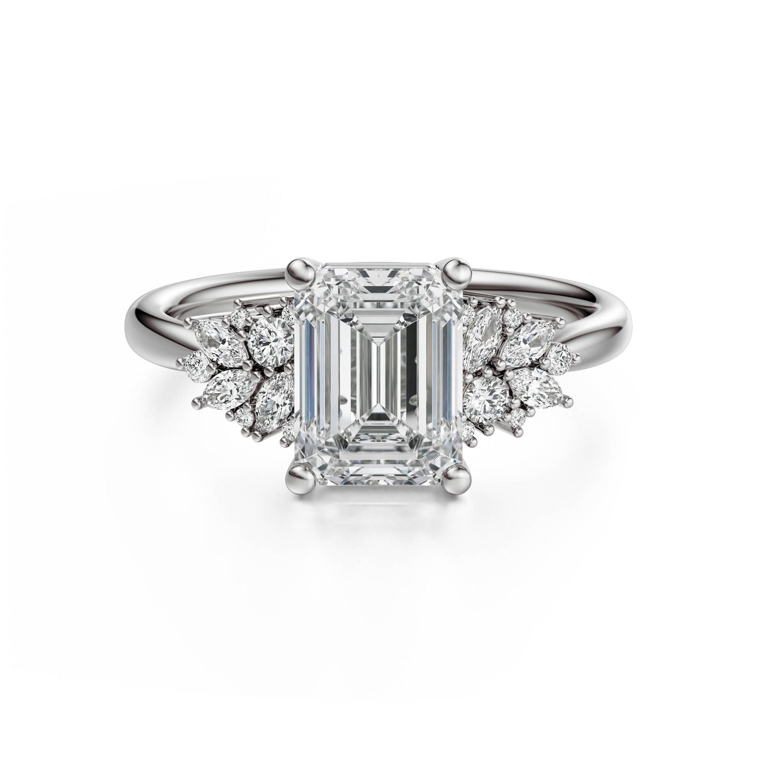 The Rosalie Ring | Emerald Cut | Setting Only