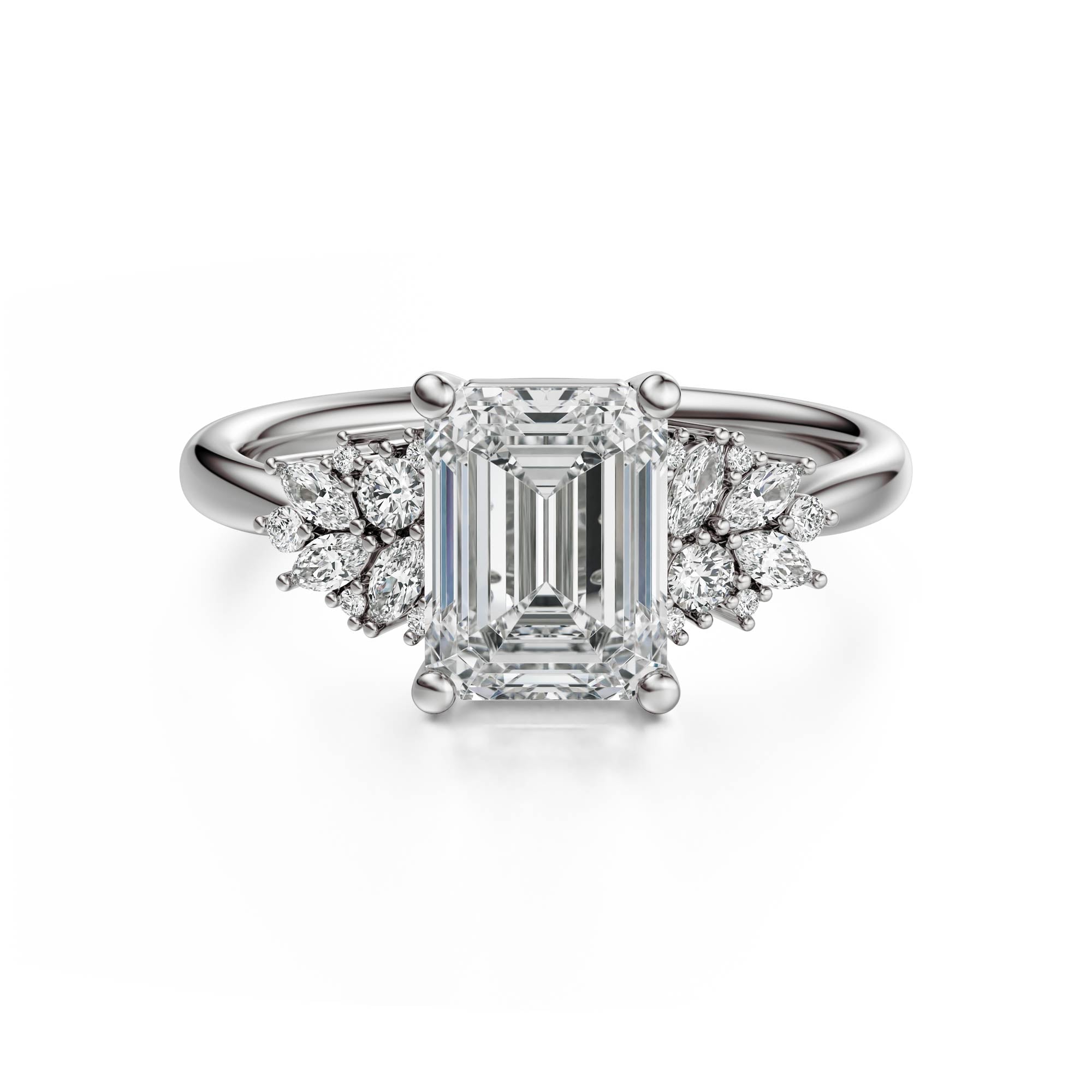 The Rosalie Ring | Emerald Cut | Setting Only